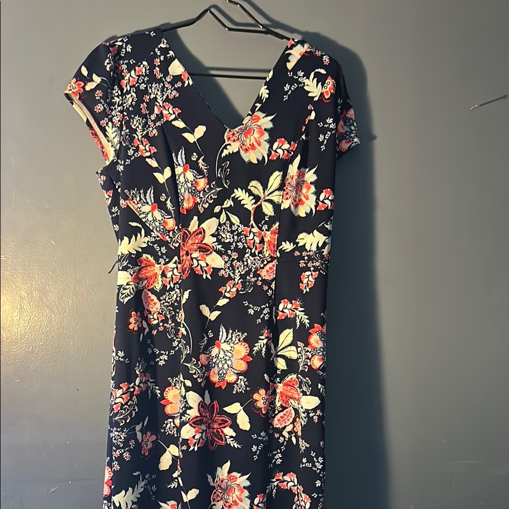 Floral Black Dress